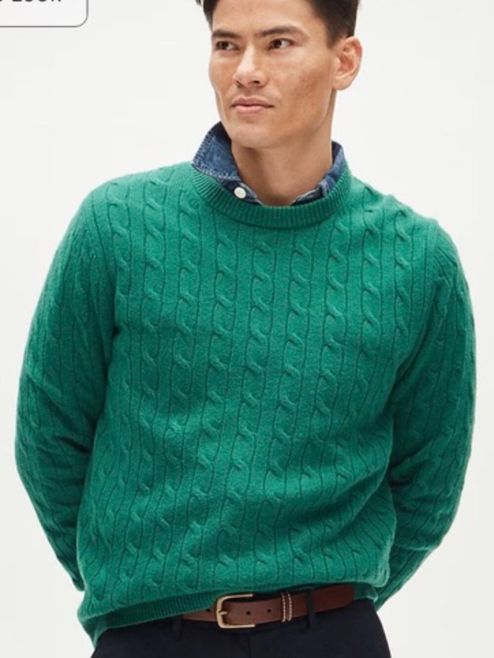 JCREW Cashmere cable-knit sweater NWOT MEDIUM